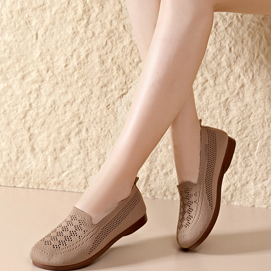 Kényelmes könnyű viselet minden napra👌 🦶🌬️ Női légáteresztő kötött slip-on cipő ❄️🌿
