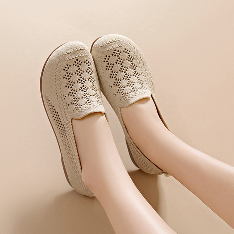 Kényelmes könnyű viselet minden napra👌 🦶🌬️ Női légáteresztő kötött slip-on cipő ❄️🌿