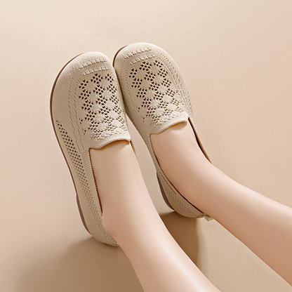 Kényelmes könnyű viselet minden napra👌 🦶🌬️ Női légáteresztő kötött slip-on cipő ❄️🌿