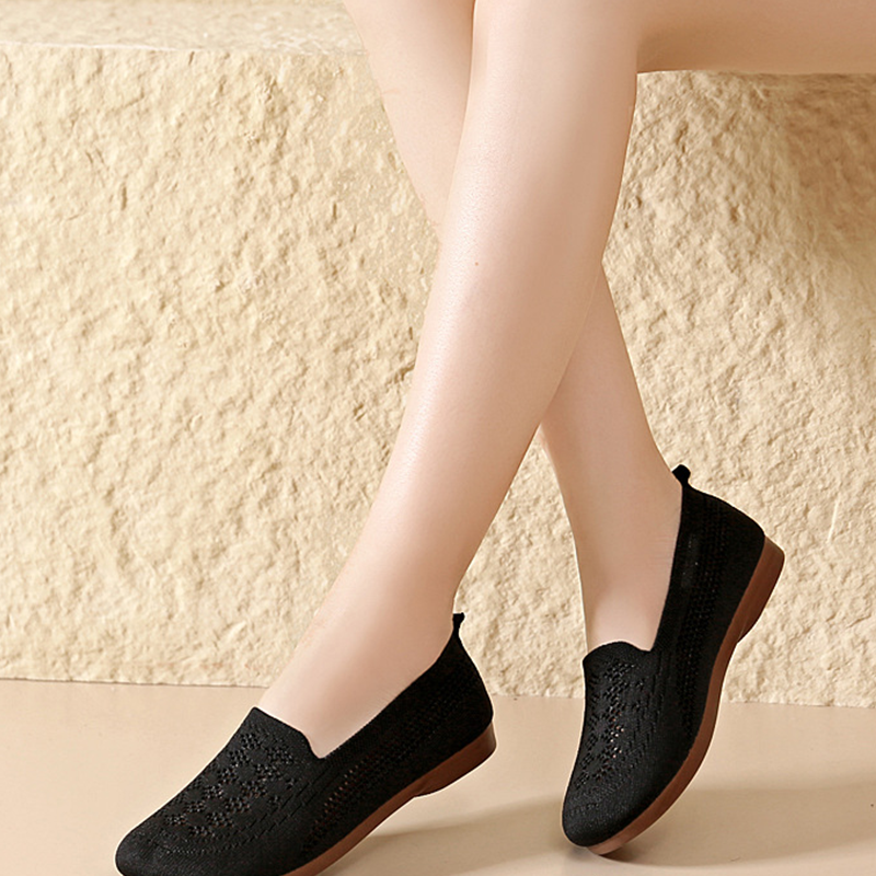 Kényelmes könnyű viselet minden napra👌 🦶🌬️ Női légáteresztő kötött slip-on cipő ❄️🌿