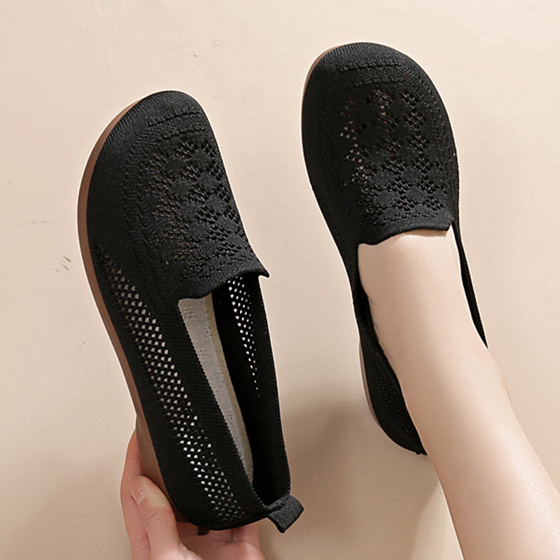 Kényelmes könnyű viselet minden napra👌 🦶🌬️ Női légáteresztő kötött slip-on cipő ❄️🌿