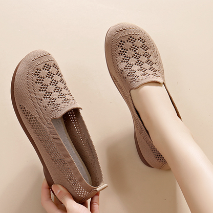 Kényelmes könnyű viselet minden napra👌 🦶🌬️ Női légáteresztő kötött slip-on cipő ❄️🌿