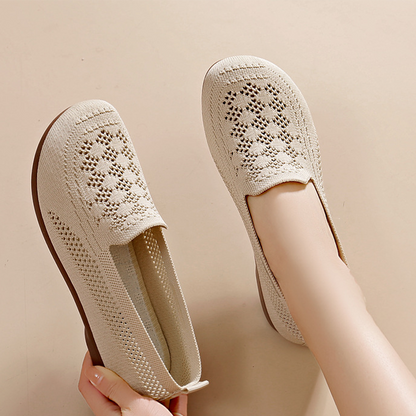 Kényelmes könnyű viselet minden napra👌 🦶🌬️ Női légáteresztő kötött slip-on cipő ❄️🌿
