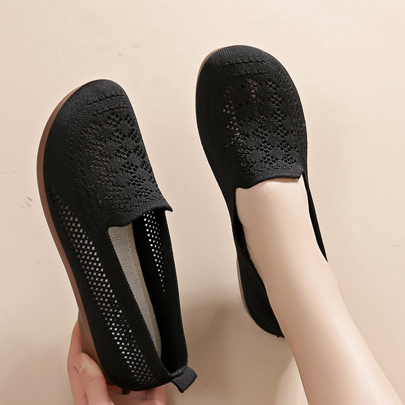Kényelmes könnyű viselet minden napra👌 🦶🌬️ Női légáteresztő kötött slip-on cipő ❄️🌿