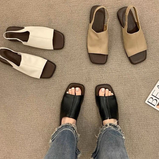 Keresed az egyedi stílusú szandált, ami visszahozza a retro hangulatot? 🕶️👡 Női retro, négyzetes orrú, hátul nyitott szandál
