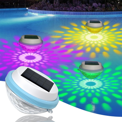 📢📢⏰ LED-es, napelemes úszó medencevilágítás – automatikus világítás 💡✅