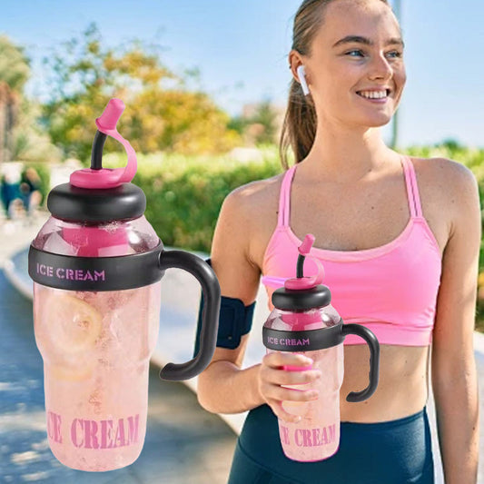🏃‍♀️ Stílusos, nagy űrtartalmú sportkulacs szívószállal – Kényelmes hidratálás és modern dizájn 🏋️‍♀️💧