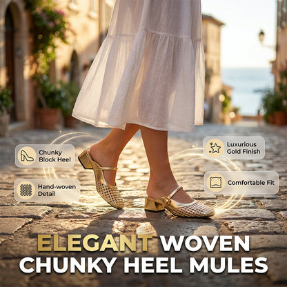 👡 Női, áttört szövésű Mary Jane papucs – alacsony, tömör sarok, felcsúszós, lélegző – utánvéttel ✨