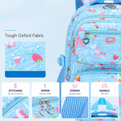 🎒✨Aranyos, sok zsebű iskolatáska kislányoknak🦄