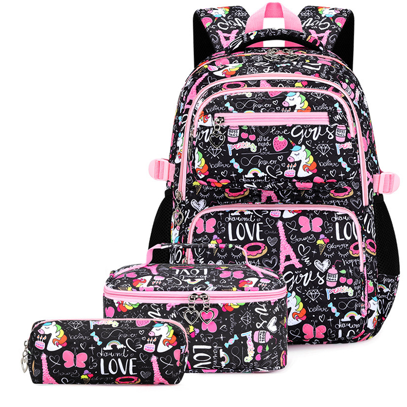 🎒✨Aranyos, sok zsebű iskolatáska kislányoknak🦄