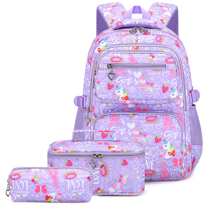 🎒✨Aranyos, sok zsebű iskolatáska kislányoknak🦄