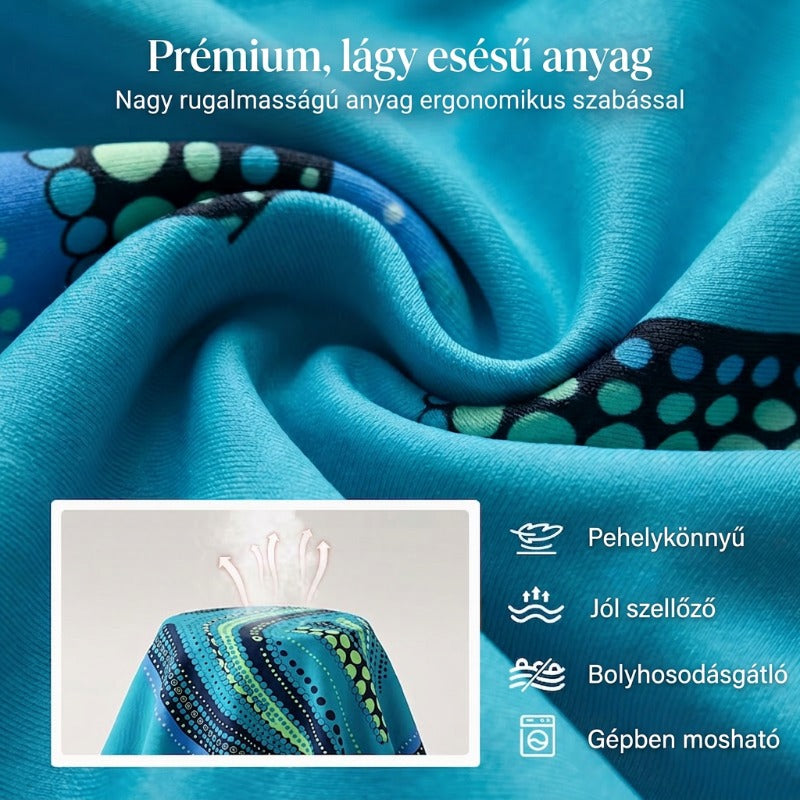 🏖️👙 Női háromrészes fürdőruha mintával – V-nyakú, húzózsinóros, keresztbe varrt hátrész 🌺💕
